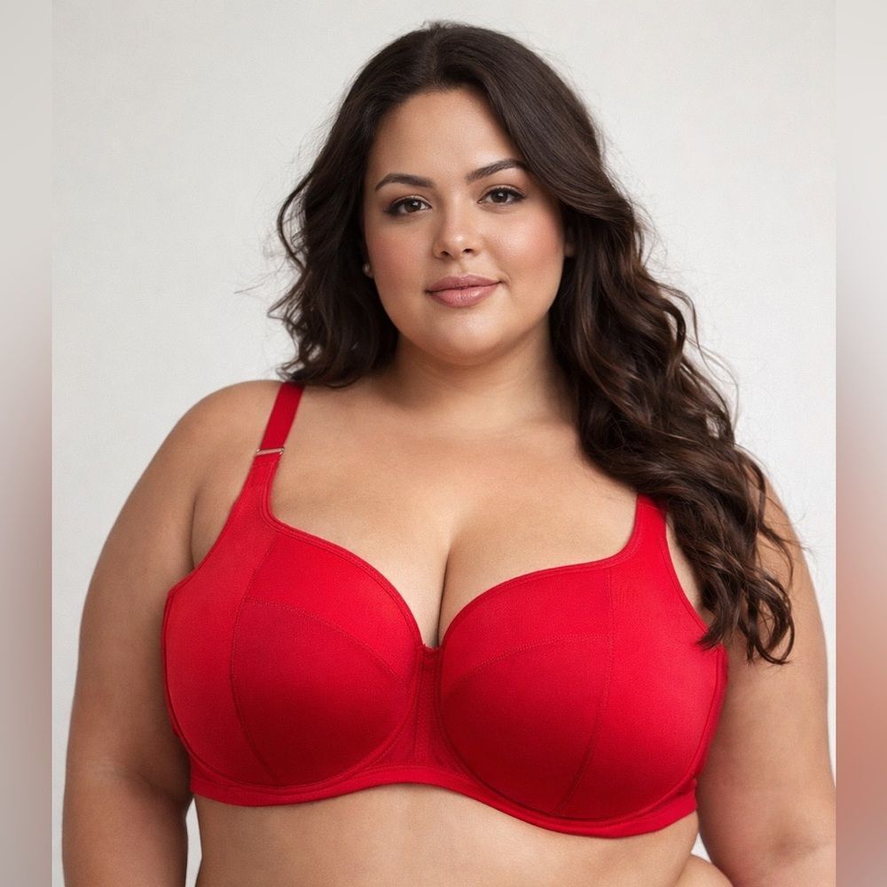 🔥 Take 50% OFF- HSIA Red Women's Bra, Size-42DD/E